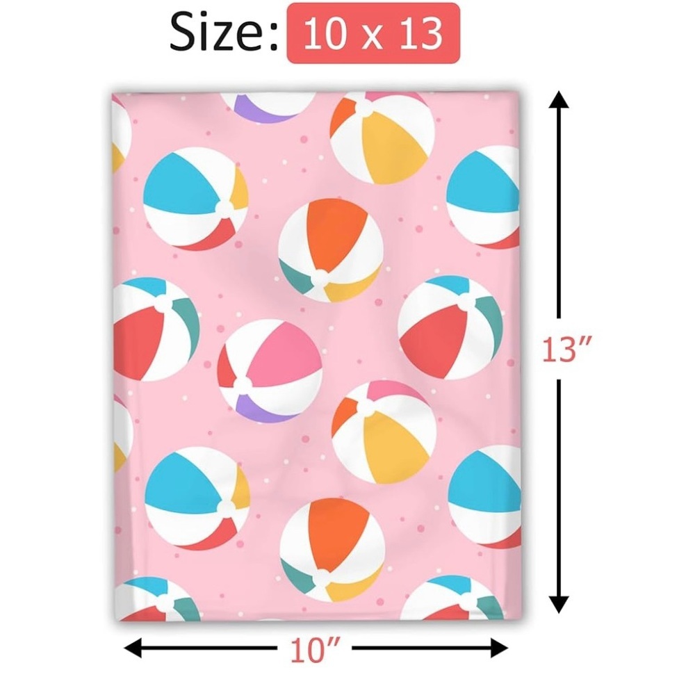 Colorful Beach Ball Design Poly Mailers 20 Pack